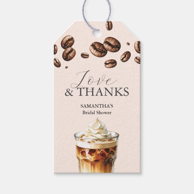 Brautparty-Geschenkanhänger Eis Kaffee Geschenkanhänger (Vorderseite)