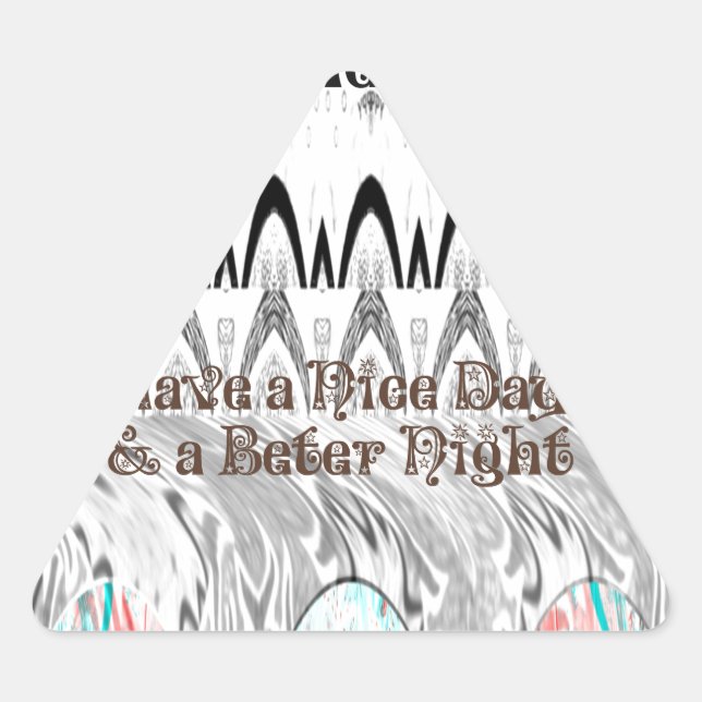 Brautparty Geschenke Kunst drucken Dreieckiger Aufkleber (Vorderseite)