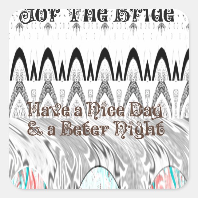 Brautparty Geschenke Kunst drucken Quadratischer Aufkleber (Vorderseite)