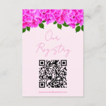 Brautparty-Geschenkliste mit rosa Hortensien
