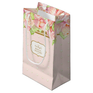 Brautparty Geschenktasche Wasserfarbe Rose Bouquet Kleine Geschenktüte