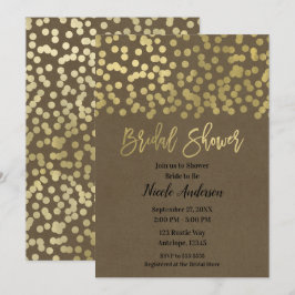 Brautparty Gold Moderne schicke rustikale Kraft Einladung