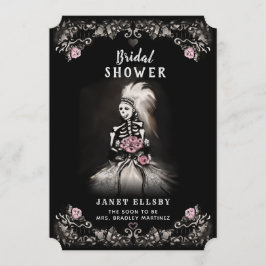 Brautparty Gothic Skeleton Bride Einladung