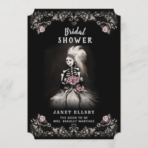 Brautparty Gothic Skeleton Bride Einladung