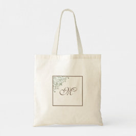 Brautparty Green French Lilie Monogram Tragetasche