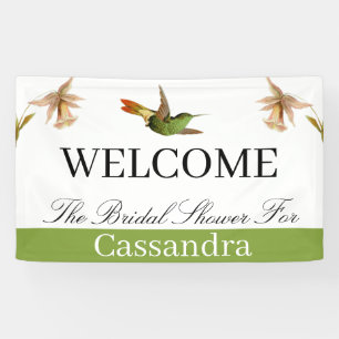 Brautparty Green Hummingbird Wasserfarbe Banner