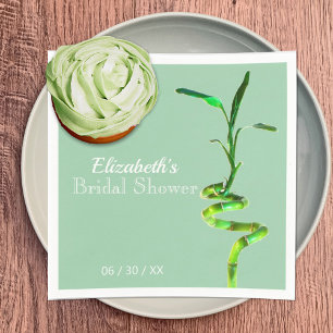 Brautparty Green Lucky Bamboo Pastel Custom Serviette