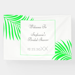 Brautparty Green Palm Tree Blätter Art Wedding Banner