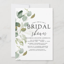 Brautparty Greenery Eucalyptus Einladung