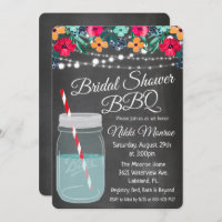 Brautparty GRILLEN Mason Jar Einladung
