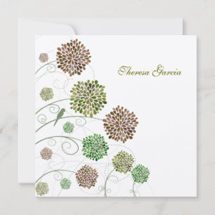 Brautparty-grüne Giebel-personalisierte Einladung