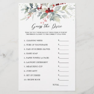 Brautparty Guess Price Winter Berries Foliage Briefpapier