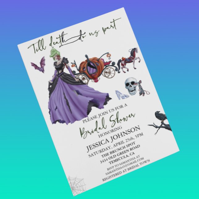 Brautparty Halloween Zombie Bride Princess in Einladung (Von Creator hochgeladen)