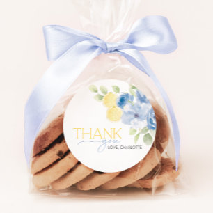 Brautparty Hauptattraktion Blau Gelb Gefallen Runder Aufkleber