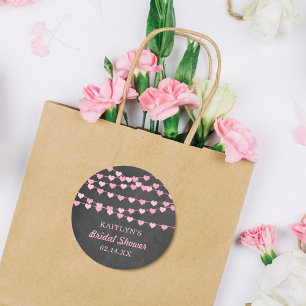 Brautparty "Hearts" für String-Liebe ändern Runder Aufkleber