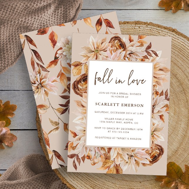 Brautparty Herbst Einladung (Autumn Bridal Shower Invitation
)
