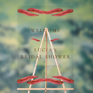 Brautparty Herbst trockenes Leaf Acrylschild