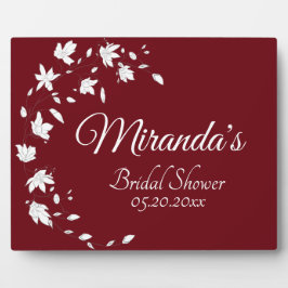 Brautparty Herbst Wein & Weißes Blumen Fotoplatte