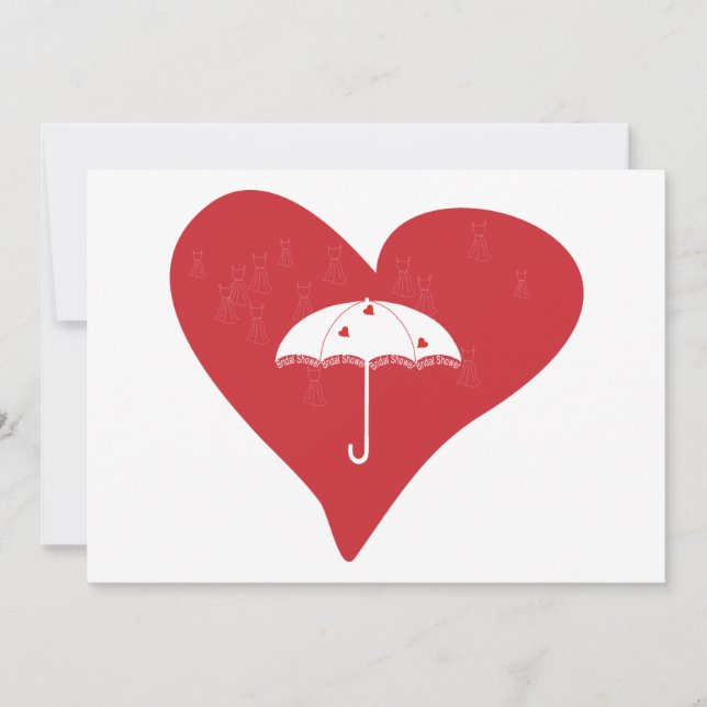 Brautparty-Herz Einladung (Vorderseite)