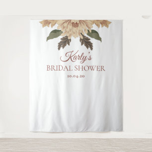 Brautparty Hintergrund Moderne Blumenmotive Wandteppich