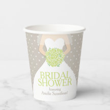 Brautparty Hochzeit weißes Kleid grün Rose