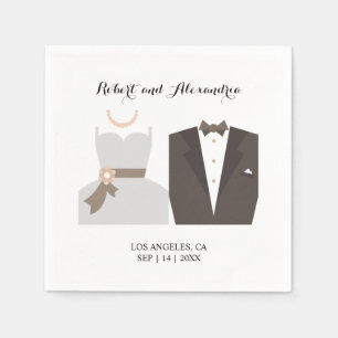 Brautparty Hochzeitsempfang Serviette