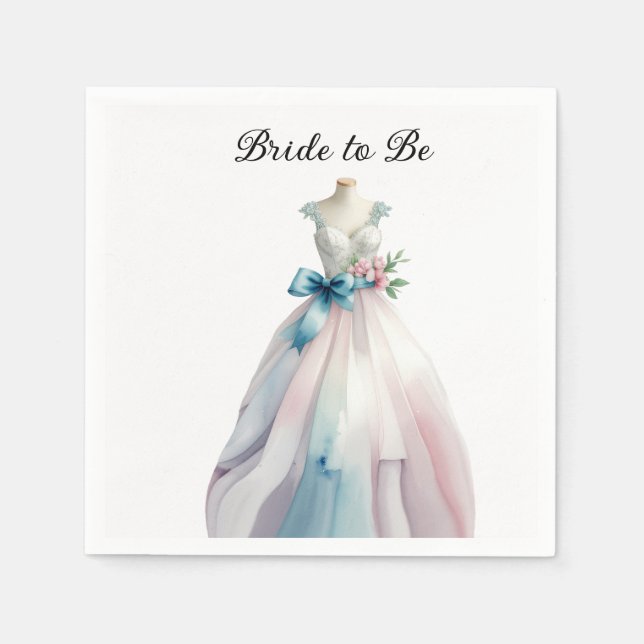 Brautparty Hochzeitskleid Braut zu sein Serviette (Vorderseite)