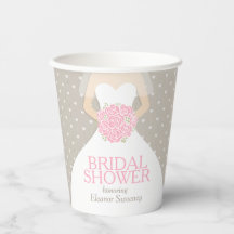 Brautparty Hochzeitskleid Rosa Dusche