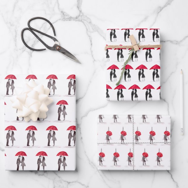 Brautparty Hochzeitspapier Geschenkpapier Set (Vorderseite)