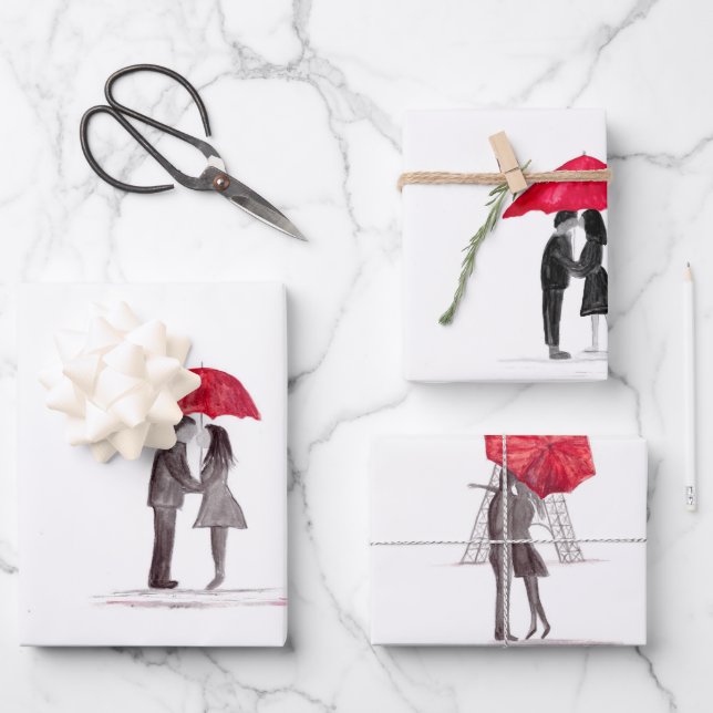 Brautparty Hochzeitspapier Geschenkpapier Set (Vorderseite)