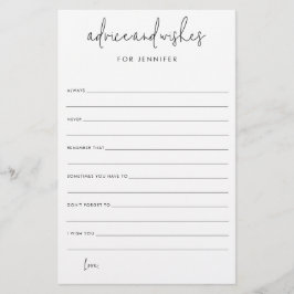 Brautparty Hochzeitswünsche und Ratgeber Papierkar Flyer