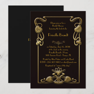 Brautparty Honoring, großartiger Gatsby-Stil, schw Einladung