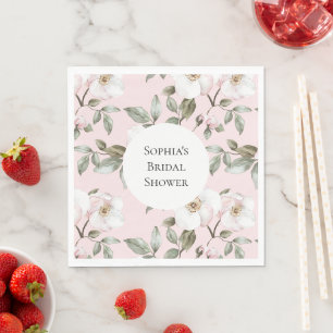 Brautparty hübsch rosa Weiße Blume Serviette