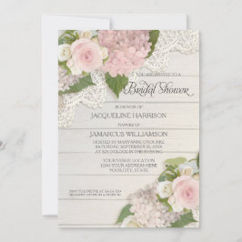 Brautparty Hübsche Blume Vintag Lace Hydrangea Einladung