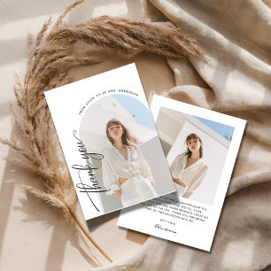 Brautparty im Schwarz-Weiß-Stil - Foto Dankeskarte