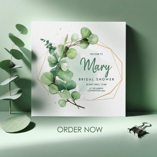 Brautparty in Aquarell Moderner Garten Einladung