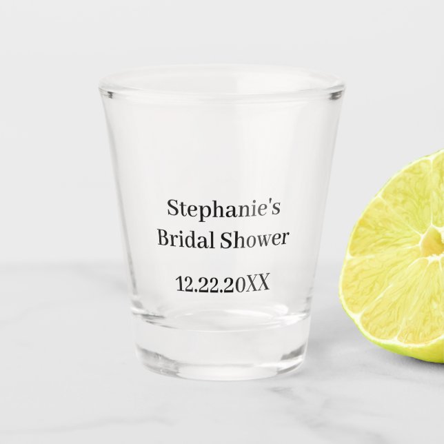 Brautparty Individuelle Name Wedding Gift Gastgesc Schnapsglas (Vorderseite)