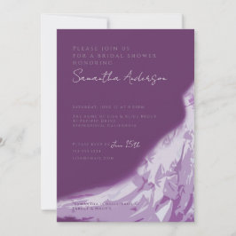 Brautparty Invite bridal goed Eggplant Plum Einladung