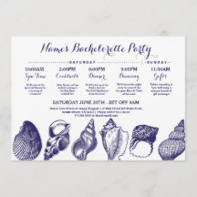 Brautparty Itinerary Beach Hochzeiten Muscheln Mee