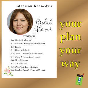 Brautparty Itinerary Plan 🎀 Butterfly Spring Einladung