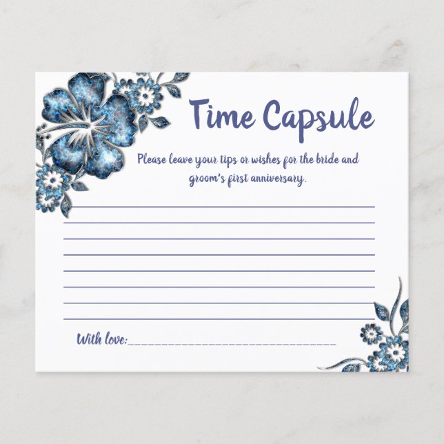 Brautparty-Karte Zeit Kapselinfos für Paar Flyer (Vorne)