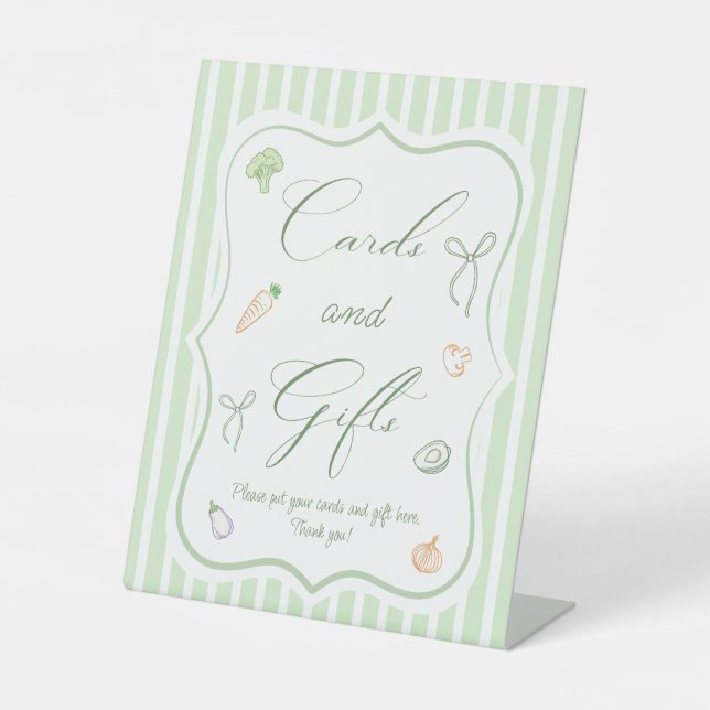 Brautparty Karten und Geschenke für den Markt fris Sockelschild (Vorderseite)