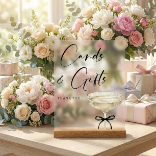 Brautparty Karten- und Geschenketisch im Coquette- Acrylschild