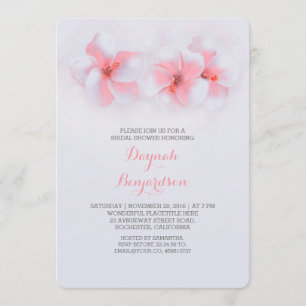 Brautparty Korallenkoralle Hibiskus Blume Einladung