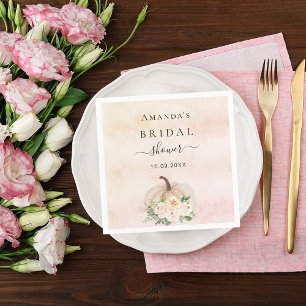 Brautparty Kürbis Rose Goldcreme Serviette