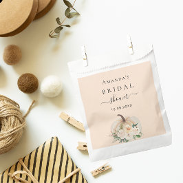 Brautparty Kürbiscreme Blume rot Geschenktütchen