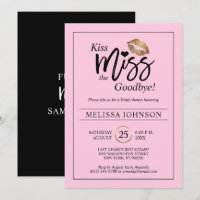 Brautparty Kuss-Fräulein-Goodbye Gold Lips Pink