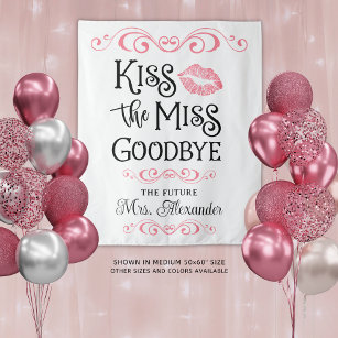 Brautparty küsst die Miss Goodbye Custom Colors Wandteppich