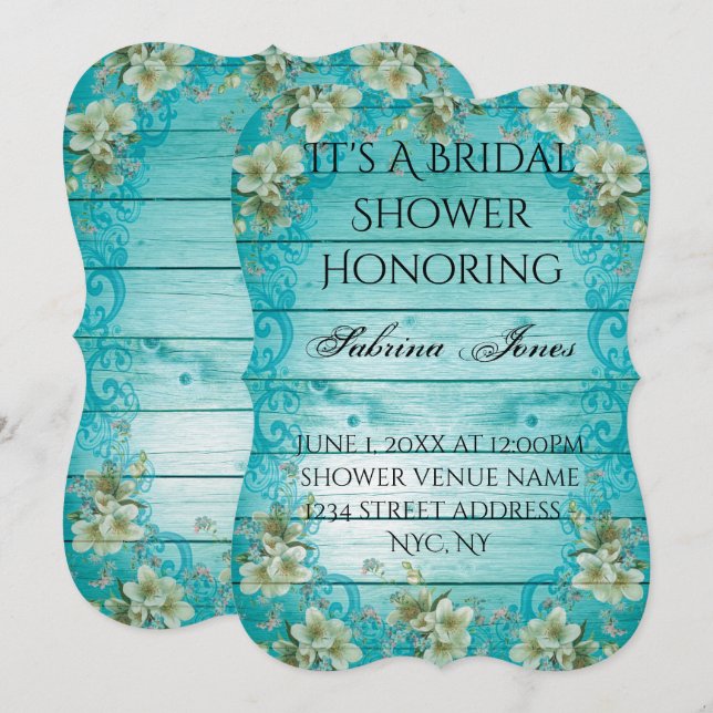 Brautparty lädt zur Personalisierung von Destiny D Einladung (Vorne/Hinten)