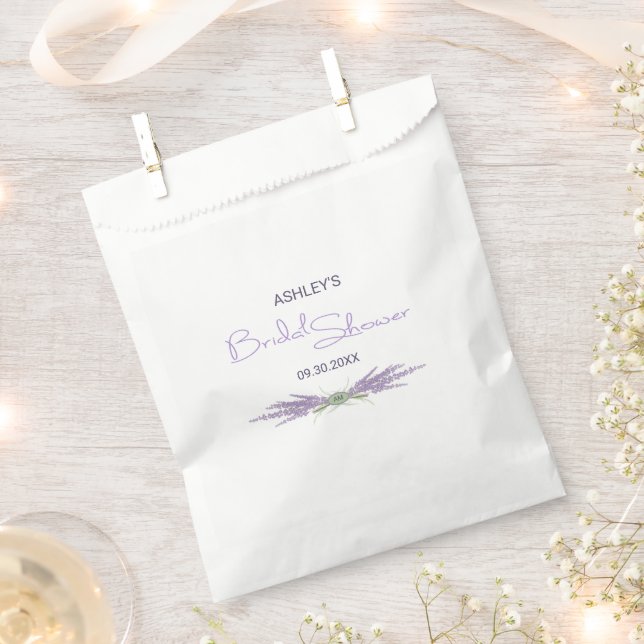 Brautparty Lavender Blume Bündel von benutzerdefin Geschenktütchen (Ausgeschnitten)